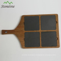 High quality grey rectangular slate stone chopping board